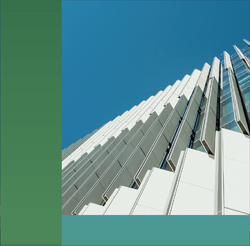 Low-angle photo of an office façade.