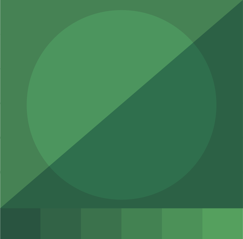 A disc and gradient on a green background.