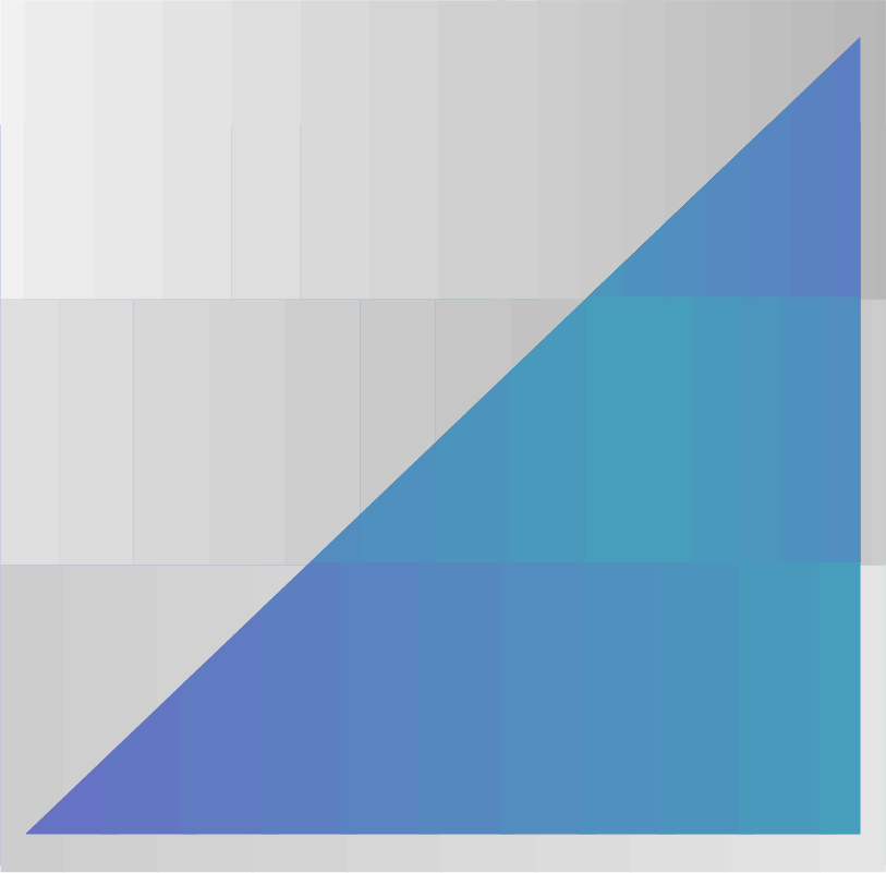 Blue right triangle on a gray gradient background.