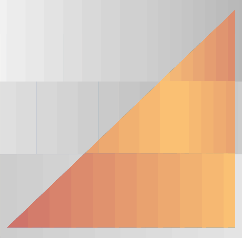 Orange right triangle on a gray gradient background.