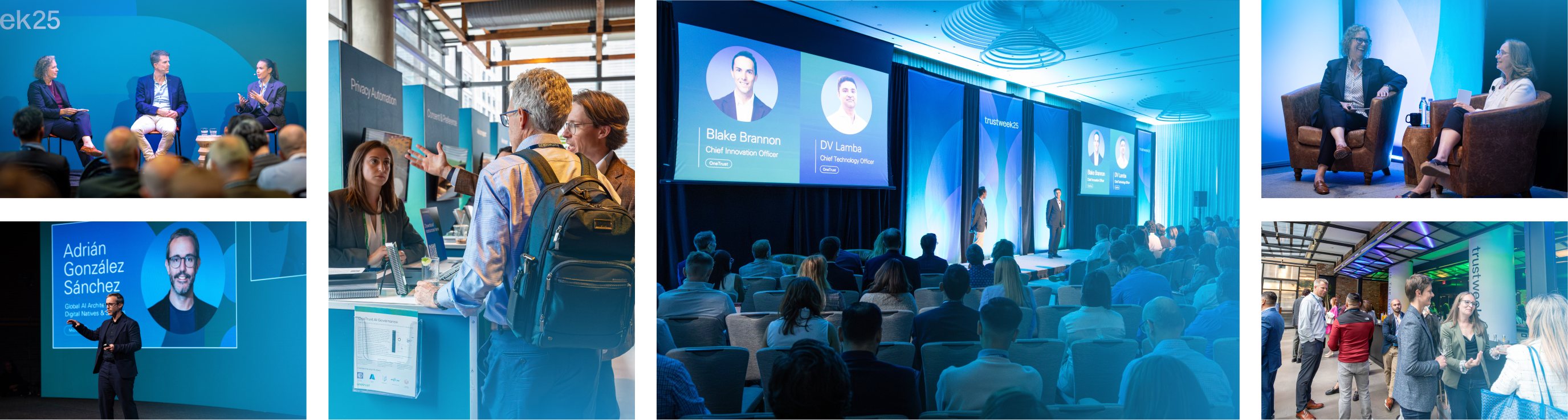 collage of photos from all three trustweek events 